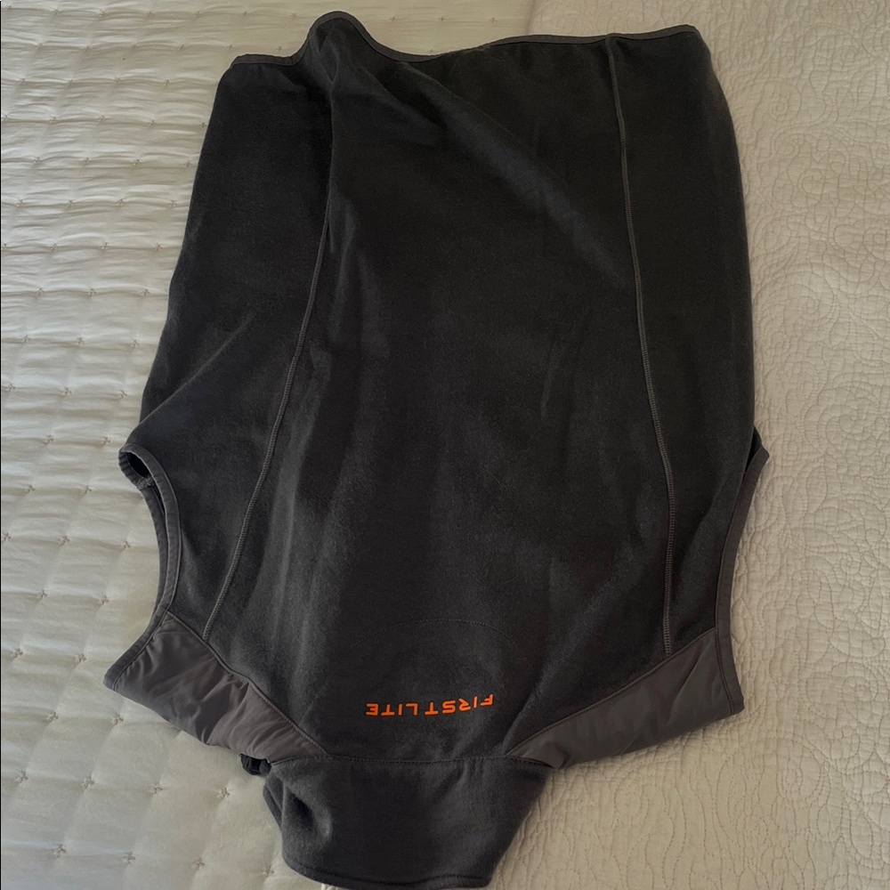 FirstLite Gray Softshell Vest with Orange Logo - image 6
